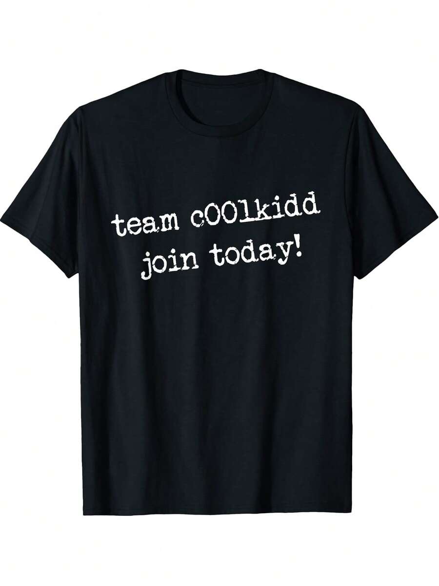 Team C00lkidd Join Today Funny Trending Quote T-Shirt, Cotton - 黑色 - 查看 1
