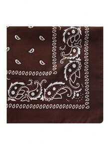 1pc Polyester Cashew Flower Bandana, Versatile Headwrap For Hip Hop Street Dance, European & American Hiphop, West Coast Outdoor Use
