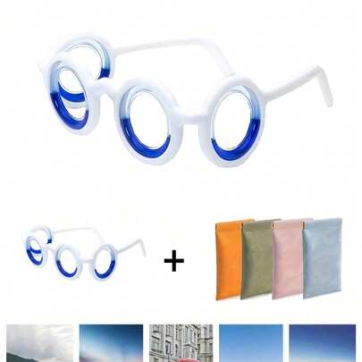 Gafas antimareo removibles y portátiles, gafas deportivas antivértigo para adultos y ancianos, antimareo, alivio del mareo por juegos, accesorio de viaje ideal, perfecto para regalo de vacaciones, Día de San Valentín, Día de la Madre, diseño compacto, fácil de transportar, mejora la comodidad durante los viajes, adecuado para hombres, mujeres, adolescentes, excelente para viajes por carretera, cruceros, sesiones de juegos, solución de salud multifuncional.