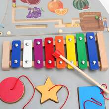 Children's Wooden Corridor Wall Decor, Educational Toys For Preschool Wall Decoration, Puzzle Games - Multicolor - View 2