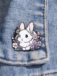 可爱兔子珐琅胸针时尚装饰胸针饰品翻领包包徽章首饰礼物2025新款 - 彩色 - 查看 4