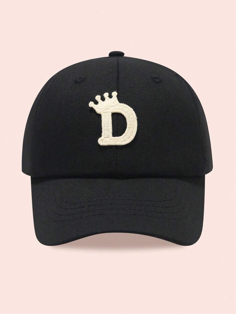 1 Pieza Gorra de béisbol con estampa de 26 letras para mujer/hombre, sombrero para protección solar para uso diario al aire libre, protección UV - Corona soluble en agua - Añade 20