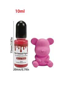 10ml/瓶 24色石膏著色樹脂染料，水溶性濃縮顏料，適用於混凝土水泥模具製作、DIY手工皂著色、蠟燭製作染料顏料 - 彩色 - 查看 10