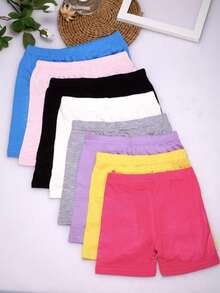 8 Pack Girls Bike Shorts Cartwheel Shorts For Girls Toddler Under Dress Dance Short Kids Biker Shorts Multicolor, For Outdoor - 混色(8件) - 查看 3