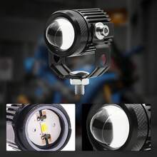6pcs Motorcycle LED Driving Fog Lights Yellow White Dual Color Hi/Lo Beam Spotlight For Motorcycle Fog Lights Aux Light