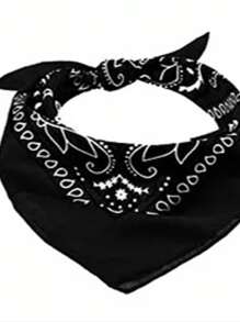 1pc Polyester Cashew Flower Bandana, Versatile Headwrap For Hip Hop Street Dance, European & American Hiphop, West Coast Outdoor Use
