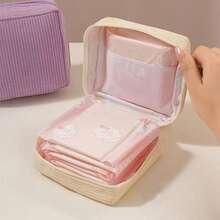 1 个卫生巾收纳袋，便携式女性卫生用品收纳盒 - 彩色 - 查看 4