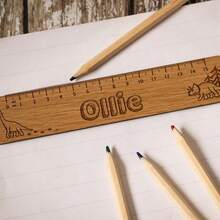 1pc Customized Rulers - Engravable With Name, Class, School Motto - Personalized Measuring Tools - Custom Student Stationery - Clear Scales - Creative Practical Gifts - Custom Straight Rulers - Bronze - View 7