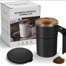 Digital Temperature Auto Stirring Cup, Automatic Magnetic Self-Stirring Coffee Mug With Temperature Display, Travel Water Bottle, Suitable For Protein Powder, Milk, Chocolate, Mocha, Battery Capacity: 155mAh