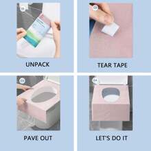 30 Pack Of Disposable Toilet Seat Covers 100% Waterproof XL Individually Packaged Disposable Toilet Seat Covers For Potty Training For Adults And Children, Travel For Public Toilets, Camping