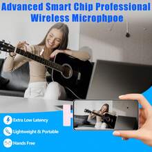 无线领夹式麦克风兼容 Iphone iPad TypeC 领夹式麦克风即插即用 2.4G 超低延迟内置降噪芯片 8 小时工作时间用于视频录制采访播客 Vlog - 粉色 - 查看 9