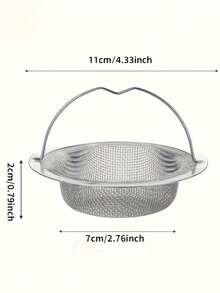 1pc/2pcs/3pcs/Stainless Steel Sink Strainer With Handle - Rust-Proof Mesh Filter For Kitchen And Bathroom Sinks, Stainless Steel Material, Easily Anti-Clogging, Perfect Drainage For Vegetables And Fruits, Kitchen Sink Strainer - Multicolor - View 4