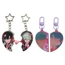 1pc Cartoon Character Hip Hop Anime Acrylic Keychain Car Accessories Bag Charm School