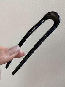 1/4pcs U-Shaped Hair Fork Fashion Tortoiseshell Acetate Hairpin Geometric Design Headwear Hair Sticks For Women & Girls (Slight Scratches On Plastic Products Are Normal), Bun Extension, Hair Bun Maker, Bun Hair Piece, Hair Styling Pins, Pins For Hair, Claw Clips, Bobby Pins