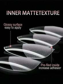 240片/12种尺寸半哑光杏仁形DIY美甲贴纸，可根据您的喜好设计，非常适合家庭和美甲沙龙使用，女士美甲护理必备品，美甲用品，增添甜美气息（240/192/144/120/24片） - 半磨砂 - 查看 2