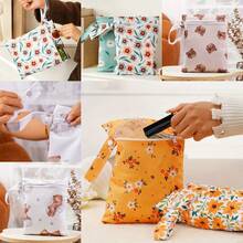 Waterproof Cloth Diaper Wet Dry Bags, Reusable Wet Bags For Swimsuits&Baby Clothes, Portable Wet Bag, With Zipper Closure And Handle, For Travel And Outdoor Use - Multicolor - View 12