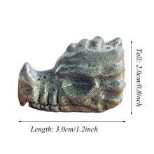 1pc Natural Stone Dragon-Head Carving Ornament, Home Decoration, Desktop Decoration, Holiday Gifts, Christmas Decoration, Halloween Gifts,