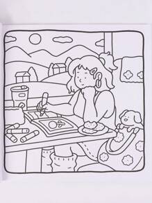 1 本女孩涂色书第 2 卷 - 创意图案、鲜艳封面设计、温馨主题 - 完美的复活节和生日礼物、放松的艺术活动和休闲阅读、学校用品、返校