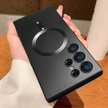 奢华磁吸手机壳，兼容三星 Galaxy A56、A36、A26、A16、A06、S25 Ultra、S24 Ultra、S23 Ultra，柔软 TPU 材质，圣诞礼物 - 黑色 - 查看 3