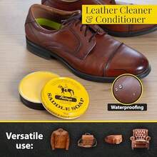 Yellow Saddle Soap For Leather 3.5 Oz Tin Leather Cleaner Conditioner To Soften Protect Restore Leathercraft Leather Soap For Car Seat Couch Shoe Purse Boot Bag Saddles - as pic - View 2