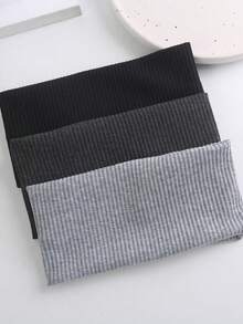 3pcs/Set Running & Sports Sweatband, Women Absorbent Headband, Men Hairband, Headwrap, New Design Hair Accessories Women Bandana Fashion Head Wrap, School Stuff, College, Headbands Fall Winter Hair Band For Vacation Outfits Woman Elegant Scarf - Multicolor - View 1
