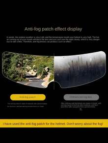 1pc Motorcycle Helmet Rainproof Sticker Film, High Definition - Blue - View 9