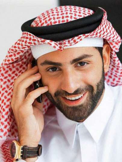 1pc Muslim Arab Dubai Saudi Men's Headscarf UAE Tourist Square Scarf