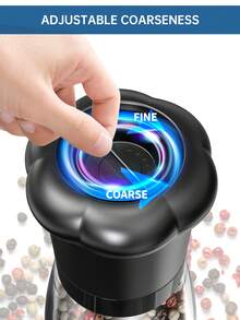 CLITON 1/2 件手动胡椒研磨器 – 节日礼物首选，厨房必备！非常适合节日、乔迁贺礼或烹饪爱好者的馈赠。配备大容量玻璃研磨盒、防尘设计，加长研磨带，研磨更舒适。适用于黑胡椒、白胡椒、海盐、玫瑰盐等 – 实用、时尚、贴心