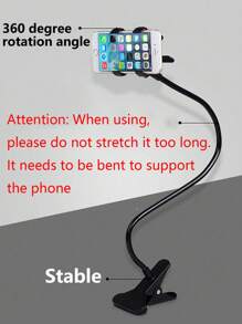 1 Stück Handyhalterung, 360° drehbar, Lazy Stand, an die geeignete Krümmung anpassbar um das Handy zu halten, geeignet für den Nachtisch und den Schreibtisch. Geeignet für Handy mit einem Gewicht von weniger als oder gleich 200g