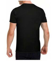 Relaxed Fit Graphic T Shirt For Men - Funny 'Back And Body Hurts' Print - 黑色 - 查看 2