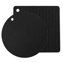 Square Silicone Heat-Insulating Mat, Silicone Heat-Insulating And Anti-Slip Mat, Honeycomb Silicone Kitchen Table Mat, Multi-Functional Heat-Insulating Mat, Coaster, Spoon Rest, Suitable For Cooking And Dining - Multicolor - View 21
