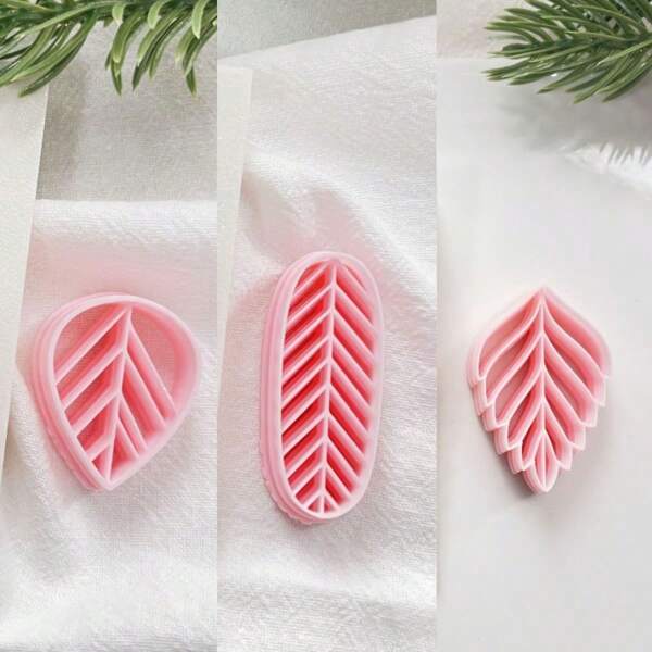 High Precision Leaf Pattern Polymer Clay Molds Set - Plant-Inspired Design Earrings, Pendants, And Brooch DIY Ceramic Earrings Jewelry Pendants Tools