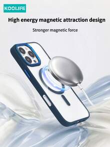 Koolife 1 件厚防震 TPU+PC 磁性保护壳适用于 Apple 17 ProMax/17/17 Pro/17 Air/16/16 Pro/16 Plus/16 ProMax 11/12/13/14/15 ProMax - 终极保护,透明材质保留原始设备颜色 - 寶藍色 - 查看 3