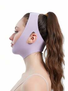 1pc Pink Thin Elastic Women's Face Sleeping Face Mask Strap, Suitable For Everyday Wear