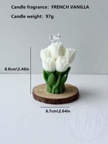 郁金香花束造型香氛蜡烛，营造浪漫氛围，燃烧时间长，无烟燃烧，创意装饰香氛，清新空气，适用于房间、桌面、家居装饰、派对、生日、婚礼、烛光晚餐、情人节礼物、周年纪念礼物，多种颜色可选。 - 彩色 - 查看 9