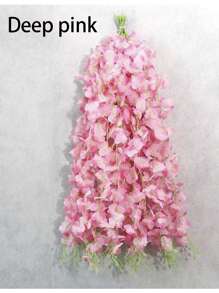 50 piezas/paquete Guirnalda colgante de flores de seda artificiales de glicinia estilo bohemio para decoración del hogar, bodas, fiestas, cumpleaños, Navidad y reuniones familiares