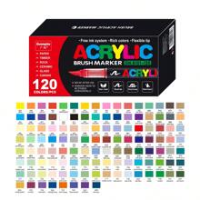 Guang Na 1 Set Of 240 Colors Felt Felt Acrylic Paint Markers Pens, Freely Ink System, Rich Colors, Clear Coloring Pages, Colour Can Be Stacked, Powerful Coverage, Pen Tip Flexible Soft, And Can Draw Freely In Coarse And Fine, They Won't Pierce The Paper And Leave Almost No Traces, Very Suitable For Mysterious Coloring