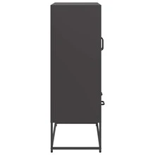 Highboard Schwarz 68x39x111,5 cm Stahl