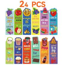 12pcs/24pcs/36pcs Creative Scented Bookmarks With Whimsical Cartoon Artwork, Scratch To Reveal Fragrance Paper Bookmarks, Lovely Stationery For Reading, Premium, Lightweight, Vibrant Desk Accessories For Students, Classroom Activities, Home Study, School Library Time, Giftable Reading Aids, Durable Craft Paper, Playful, Cute, Multi-Scent Options - Multicolor - View 8