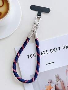 1 件彩色手工手机挂绳，创意涤纶腕带手机挂饰