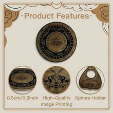 Bộ 4 dụng cụ bói toán pha mặt trăng và bướm đêm, bao gồm bảng trả lời bằng gỗ, bảng tâm linh, giá đỡ bài Tarot, bảng thông tin bằng gỗ, đồ trang trí bằng pha lê - Nhiều màu - Xem 5