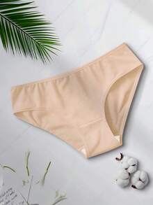 5件套休闲 - 舒适简约休闲 - 运动休闲针织面料家居服无缝睡衣高弹力纯色低腰女士内衣，肤色 - 米色 - 查看 2