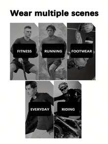 Men's Spring & Autumn Hiking Pants With Zipper Pockets & Drawstring, Straight Leg Casual Running Trousers With Striking Neon Highlight - Grey - View 5