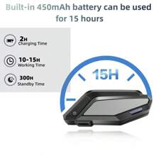 Kihous 1pc L8 Soft Tube Mic Motorcycle Wireless Motorcycle Helmet Headset Bluetooth Hands-Free Call Phone Motorcycle Waterproof Earphone Music Player Moto Helmet