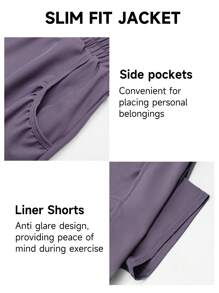 VUTRU 1 pieza VUTRU Pantalón corto con cintura elástica y bolsillos, ligero para yoga, estudio y gimnasio en verano