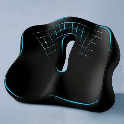 1pc Ergonomic Seat Cushion For Office Chair, Car Seat & Desk - Durable Polyester Cover, Washable, All-Season Comfort - Ideal For Long Hours Of Sitting, Office Chair Cushion Chair Pillow Cushions Gaming Chair