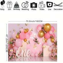 Cenário de Fotografia para Aniversário de 1 Ano, Bottom de Foto de Sala Floral Interna, Estúdio de Fotografia, Natal