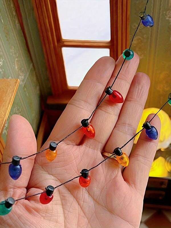 1/2 Cuerda 42,5m Luces de hadas para casa de muñecas - Bombillas LED mini rojas, azules, verdes, amarillas y naranjas - Perfectas para Año Nuevo, celebraciones festivas y fiestas - Escala 1/12, sin electricidad requerida, bombillas de plástico duradero, decoraciones de fiesta para ambiente festivo, decoraciones de escritorio de oficina, pequeños regalos de Navidad