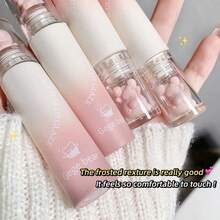 1 Pc Cute Bear Design Matte Velvet Lip Gloss, Everyday Lip Makeup - 彩色 - 查看 10