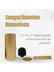 Toilet Brush With Gold ABS Holder Create Build